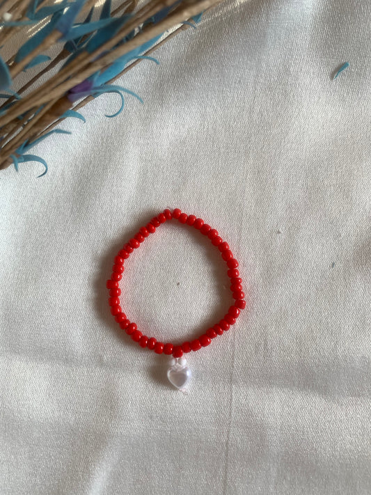 Red heart bracelet